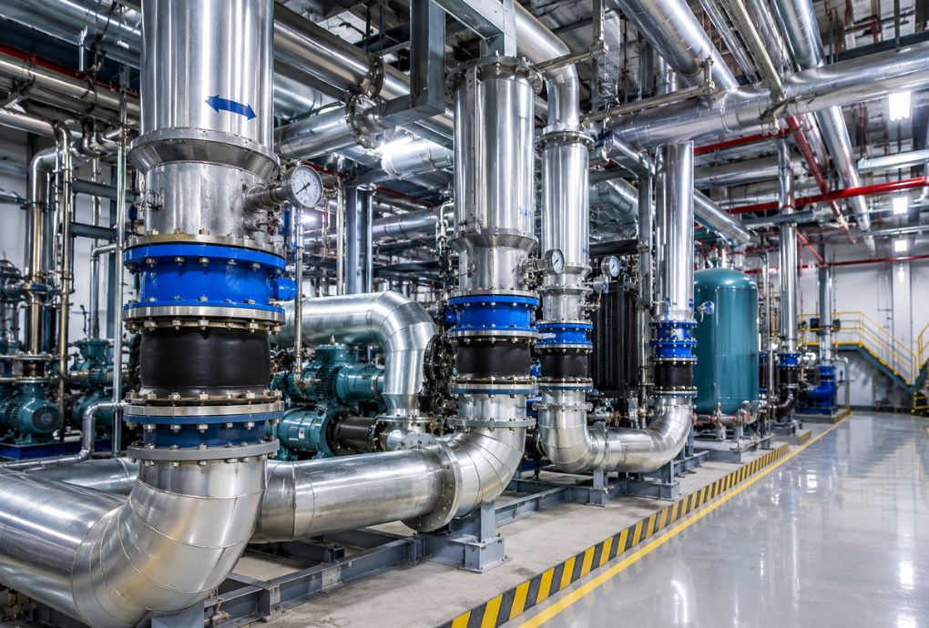 Expansion joints for HVAC and district energy
