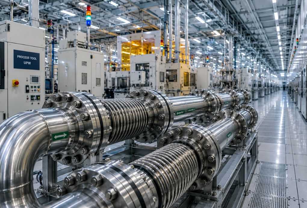 Expansion joints for semiconductor industry